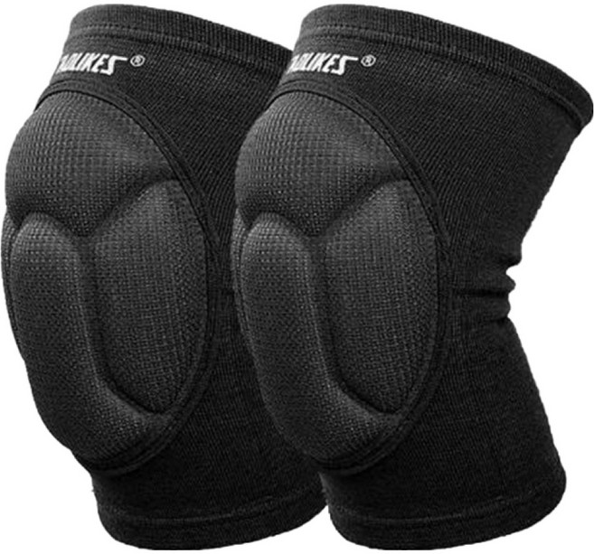 AOLIKES 奧力克斯 加墊防撞護膝 厚度2cm, 黑色, 1雙