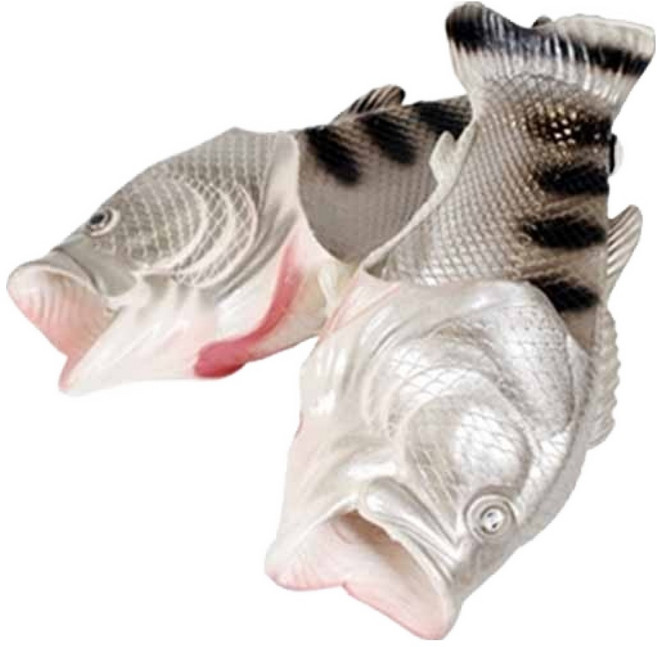 GODSHOP 魚形拖鞋 265~270, 1個, 灰色