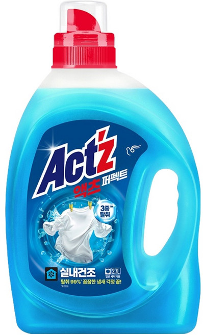 액츠 퍼펙트 실내건조 액상세제 일반용, 2.7L, 1개