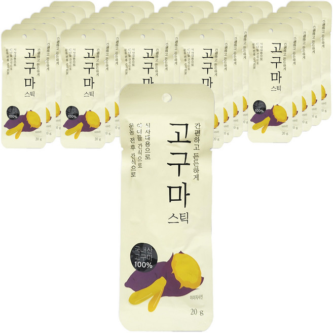 자연다움 국내산 고구마 스틱, 20g, 40개
