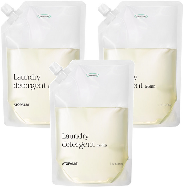 아토팜 세탁 유아 세제 리필, 3개, 1L