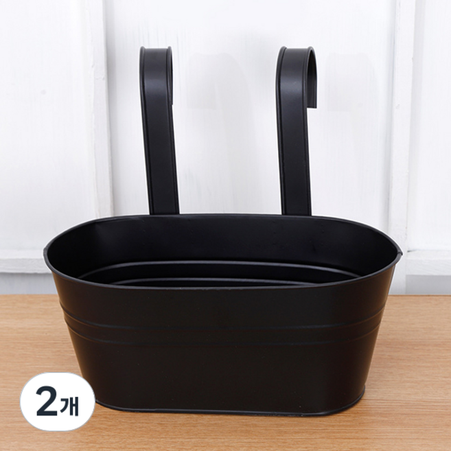 선빛 브리엘 걸이식 바스켓, 블랙, 2개