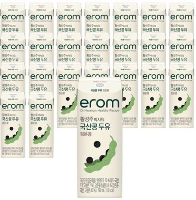 이롬 황성주 박사의 국산콩 두유 검은콩, 190ml, 24개