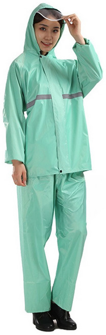 成人2件式雨衣 1組, 莫藍迪綠