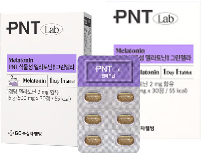 피엔티 GC녹십자웰빙 식물성 멜라토닌 함유 그린멜라, 2개, 30정
