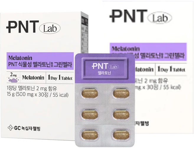 피엔티 GC녹십자웰빙 식물성 멜라토닌 함유 그린멜라, 2개, 30정 - 쿠팡