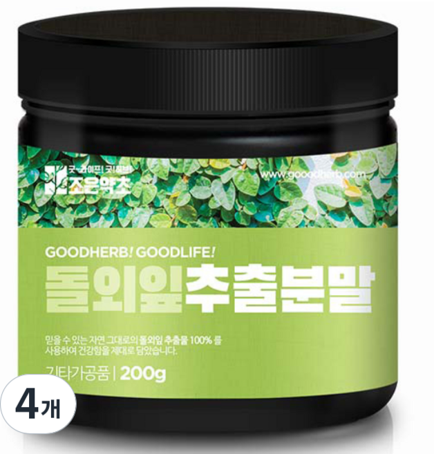 조은약초 돌외잎 추출분말, 4개, 200g