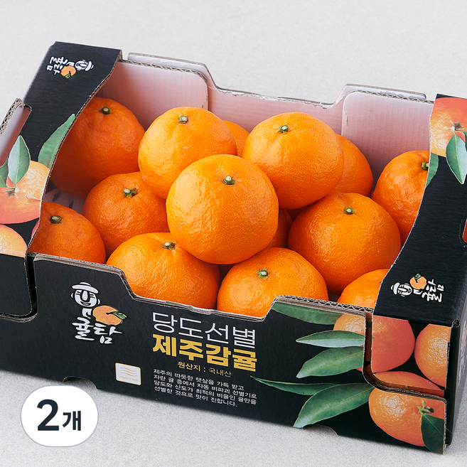 귤탐 고당도 13.5brix 카라향 소과, 1.8kg(12~28입), 2개