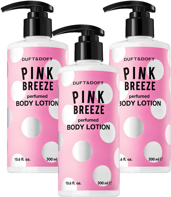 더프트앤도프트 퍼퓸드 바디로션 핑크 브리즈, 300ml, 3개