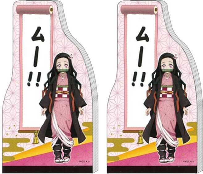 sun-star 日本進口 鬼滅之刃 A6造型便利貼, 禰豆子, 1入, 2個