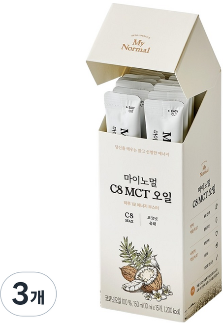 마이노멀 C8 MCT 오일 스틱 15p, 3개, 150ml