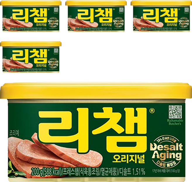 리챔 오리지널 햄통조림, 200g, 4개