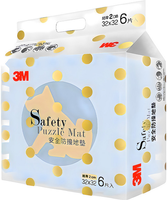 3M 安全防撞地墊, 藍底黃 款式隨機, 1組