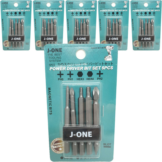 제이원 전동 드라이버 비트 5종 세트, 6세트