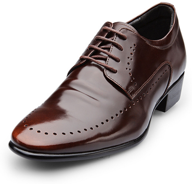 VONIN COLLECTION 天然牛皮輕量彈性皮鞋 YG026DBR 跟高6cm