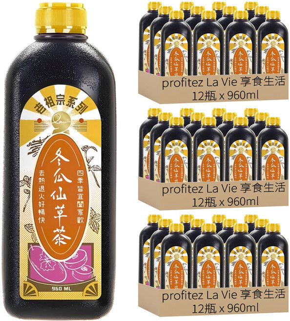 profitez La Vie 享食生活 老祖宗冬瓜仙草茶, 960ml, 36瓶
