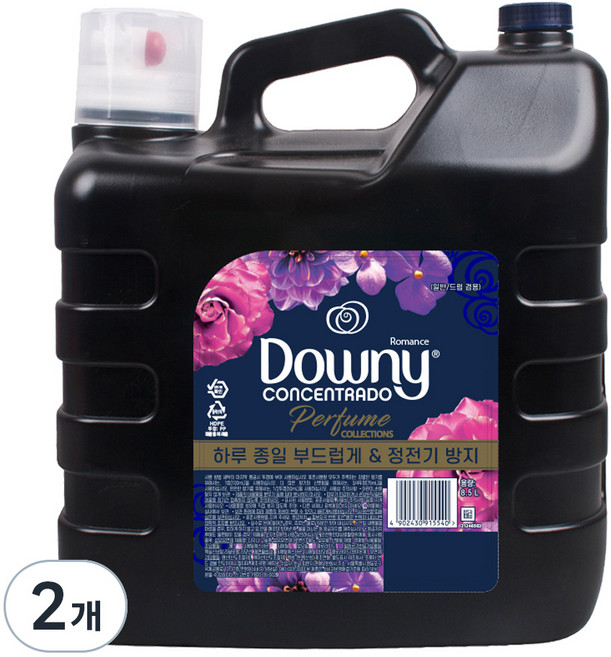 다우니 업그레이드 섬유유연제 로맨스 본품, 8.5L, 2개