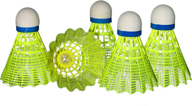 마켓플랜 LED 배드민턴 셔틀콕 세트, 랜덤 발송, 5개입, 1세트