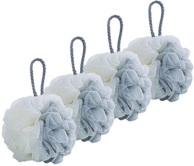 더자카 투톤 샤워볼 4p, 그레이, 4개입, 1세트