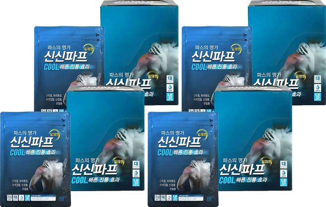신신파스 신신파프 쿨 파스, 5매입, 40개