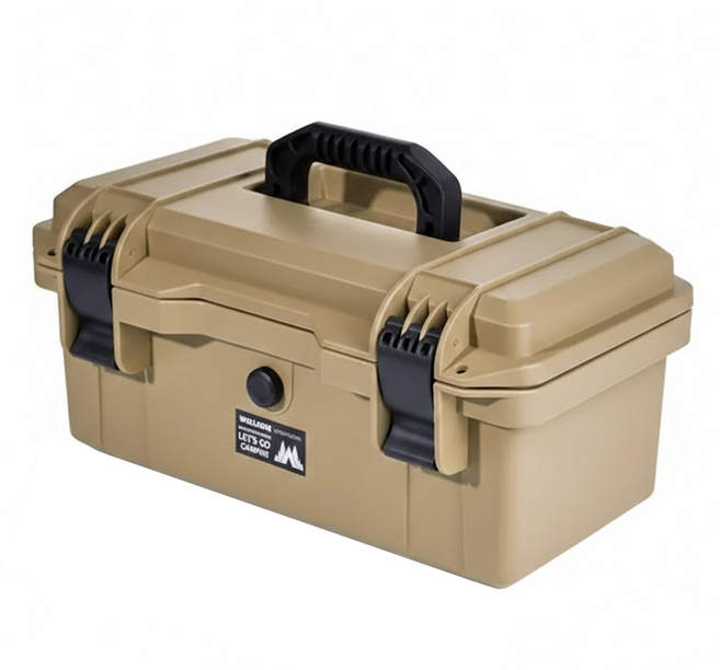 WellHike 玩客 戰術工具箱, 卡其色, 2層, 1個