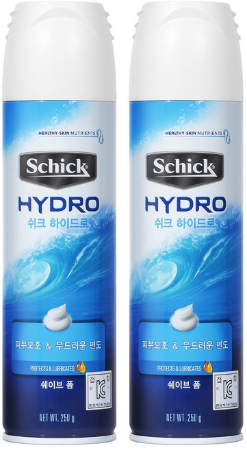 쉬크 하이드로 쉐이브 폼, 250g, 2개