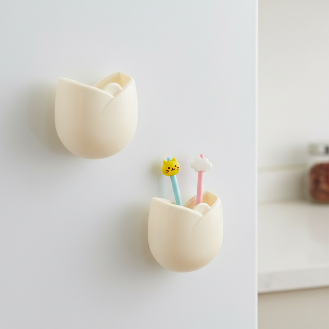 제이브 튤립 수납 냉장고 자석 2p, 아이보리