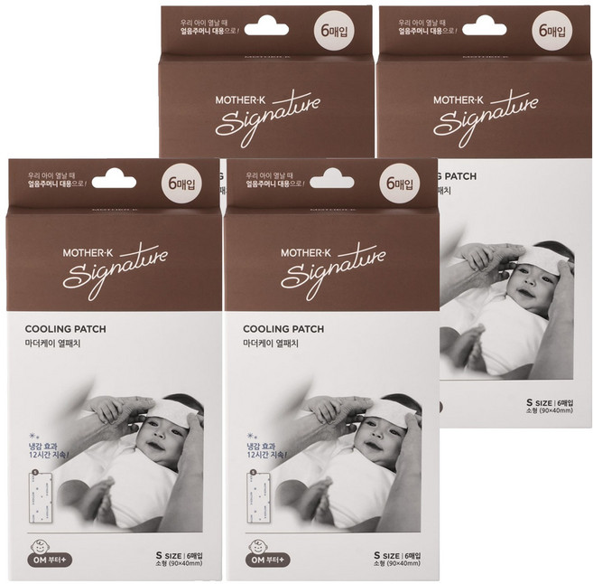 마더케이 영유아용 열패치, 6매입, 4개