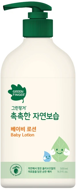 그린핑거 촉촉한 자연보습 베이비 로션, 500ml, 1개 - 쿠팡