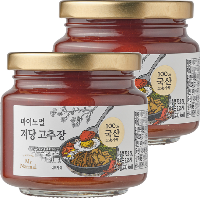 마이노멀 저당 고추장, 230g, 2개