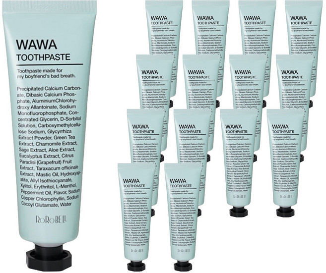 RoRoBELL WAWA口氣清新牙膏, 100g, 15條
