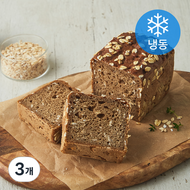 우드앤브릭 샤워도우 독일식 호밀빵 (냉동), 230g, 1개입, 3개