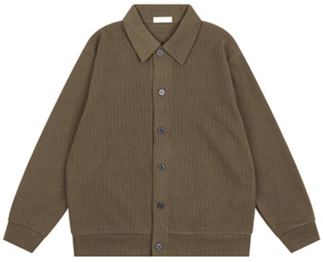 파이브엑스라지 남성용 빅사이즈 소프트 스판 니트 카라 가디건