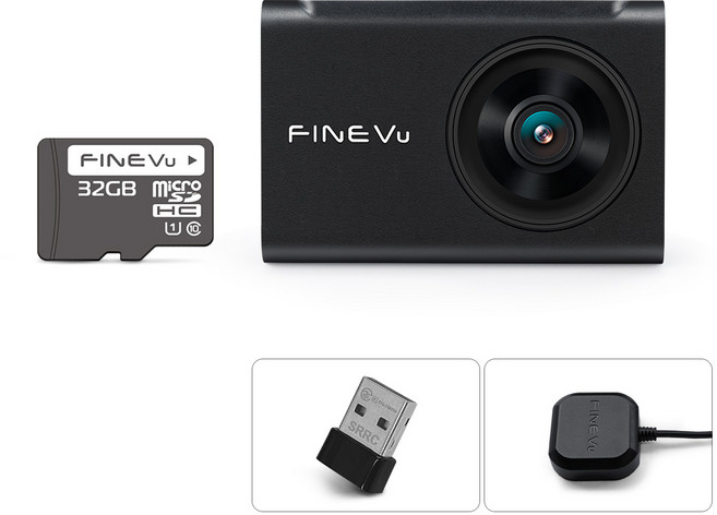 파인뷰 와이파이 전후방 FHD 2채널 블랙박스 X6 NEW, 32GB, 와이파이동글 + GPS 안테나