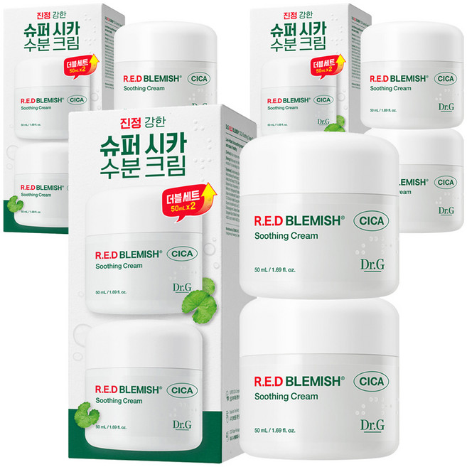 닥터지 레드 블레미쉬 시카 수딩 크림 듀오 기획세트, 50ml, 6개