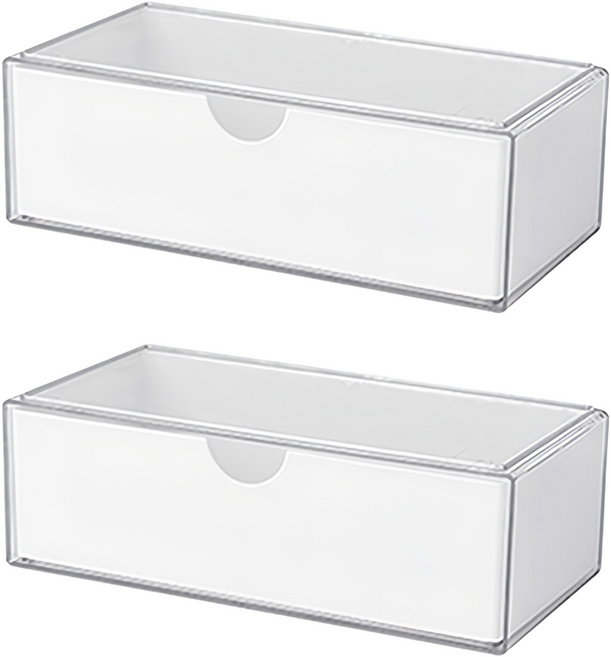 욕실장 정리함 서랍형, 화이트, 2개