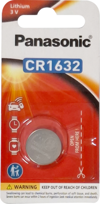 Panasonic 台灣公司貨 鋰鈕扣電池 CR-1632, 1入, 1組