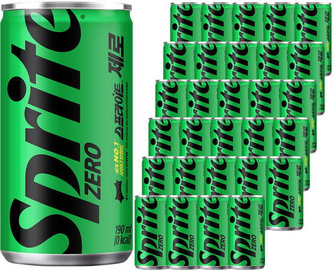 스프라이트 제로 사이다, 190ml, 30개