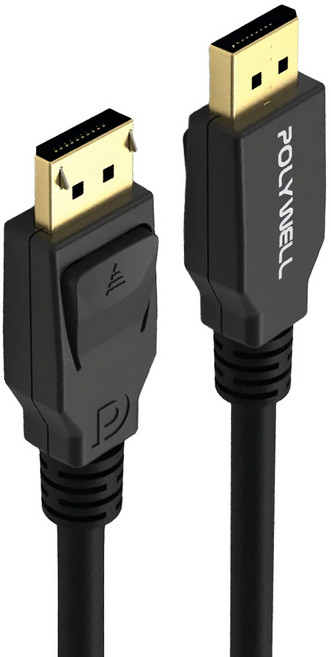 POLYWELL 寶利威爾 DP 1.4 Displayport 傳輸線, PW15-W46-C030, 1條, 3m, 黑色