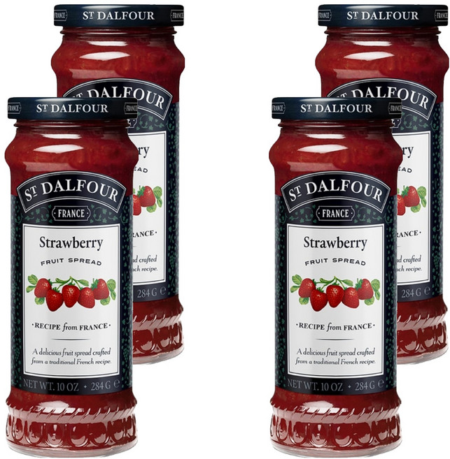 샹달프 과일잼 딸기, 284g, 4개