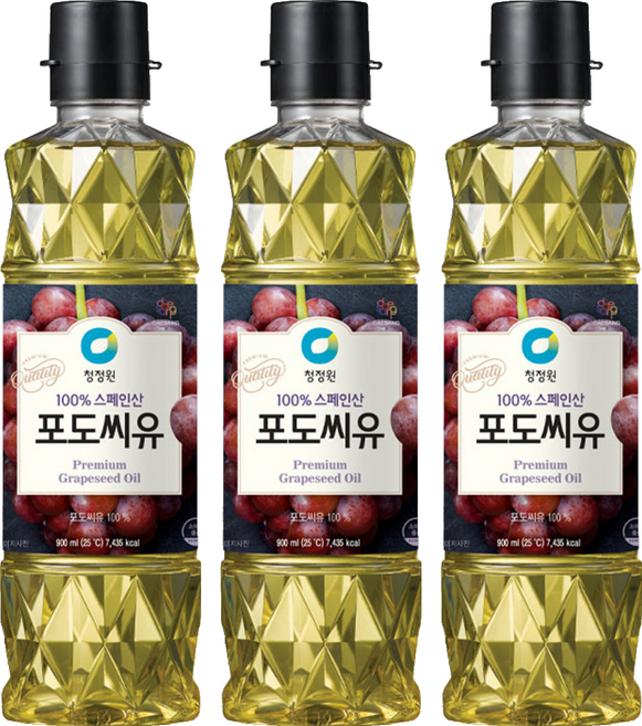 청정원 포도씨유, 900ml, 3개