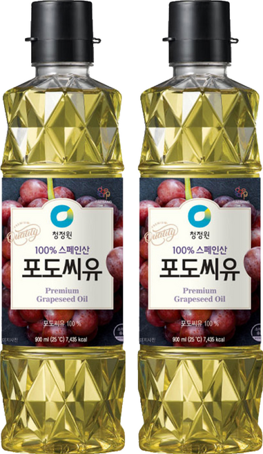 청정원 포도씨유, 900ml, 2개