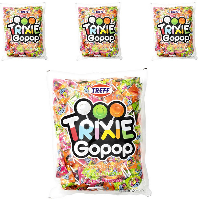 TRIXIE 고 팝 플랫 롤리팝, 2kg, 4개