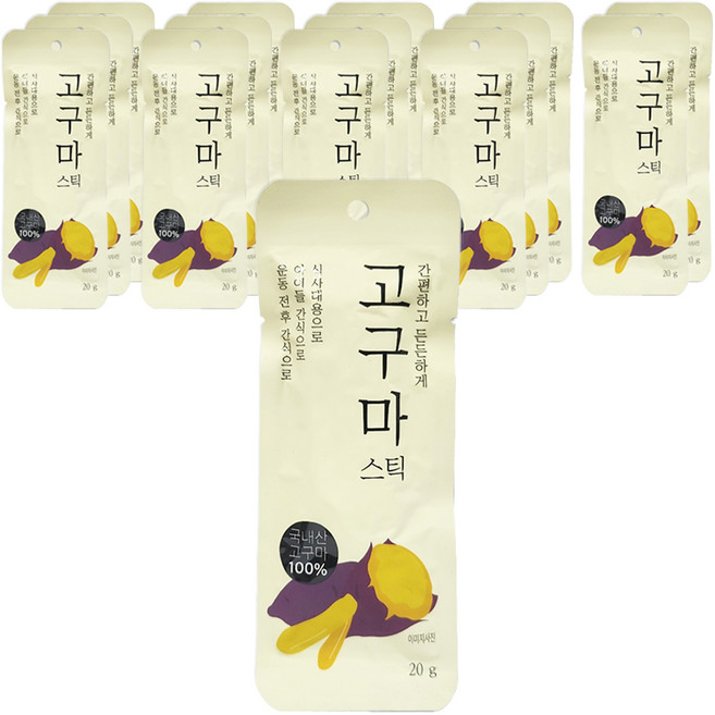 자연다움 국내산 고구마 스틱, 20g, 15개