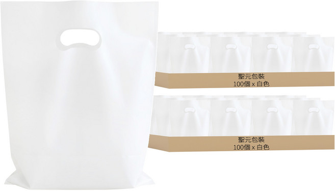 Sungwonvinyl Packaging 提環塑膠袋, 白色, 200個