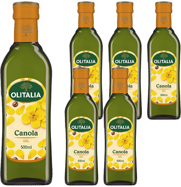 OLITALIA 奧利塔 頂級芥花油, 500ml, 6瓶