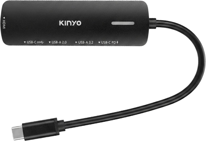 Kinyo 五合一多功能擴充座 97 x 28.5 x 11.2mm 38.2g, 黑色, 1個