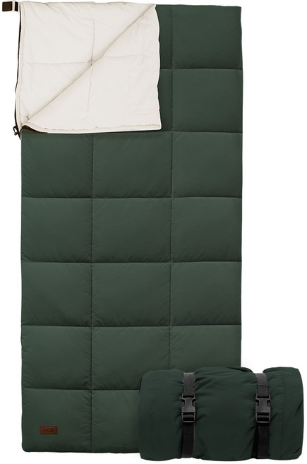 로티캠프 멜팅 블랭킷 침낭 2.7kg, 포레스트그린, 1개