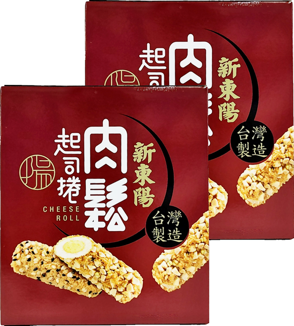 新東陽 肉鬆綜合起司捲 芝麻口味4入 + 杏仁口味4入, 120g, 2盒
