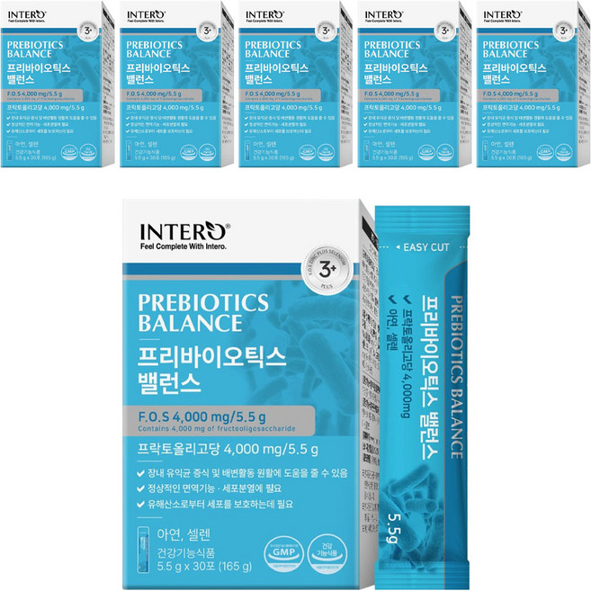 인테로 프리바이오틱스 밸런스, 165g, 6개